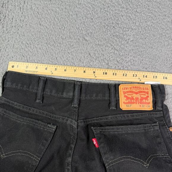 Levis Jeans Mens Size 32x34 Black Denim 517 Bootcut Cowboy Western Work Y2K - Picture 9 of 10
